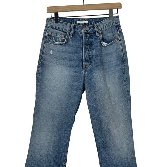 GRLFRND Denim Jeans Women's Size 27 Linda Pop Crop Jeans Button Fly Le Freak - Picture 4 of 12